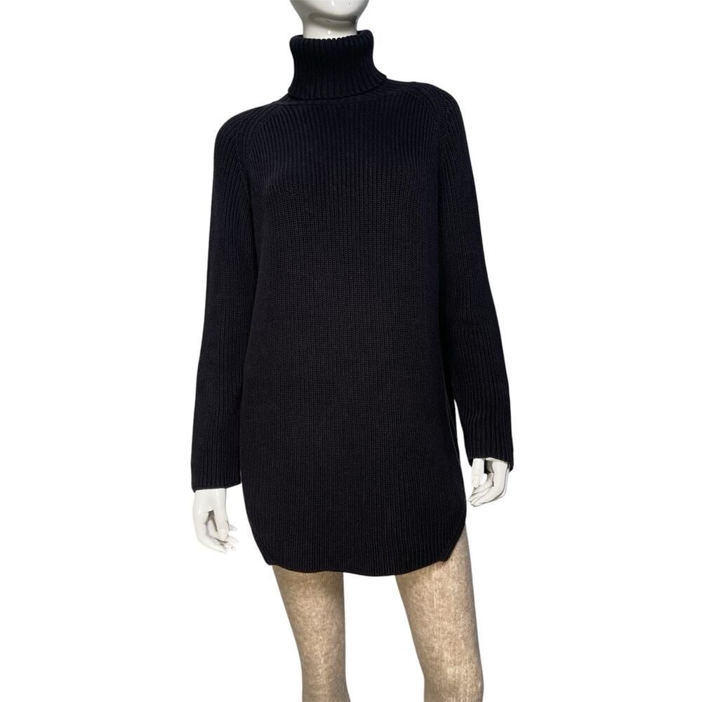 Hope Ringstrand Soderberg Stockholm Black Knit Cotton Turtleneck Sweater, M